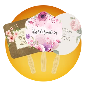 Wedding hand fans